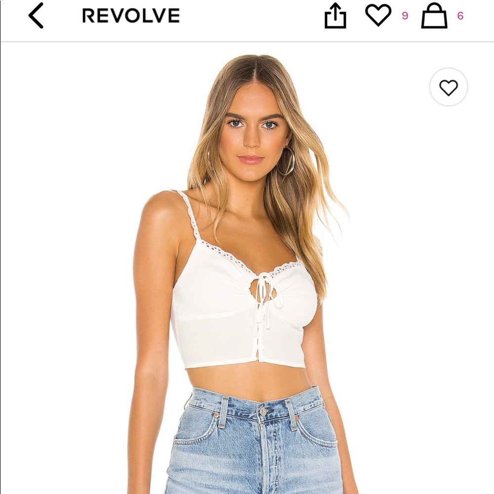 Superdown white bustier crop S